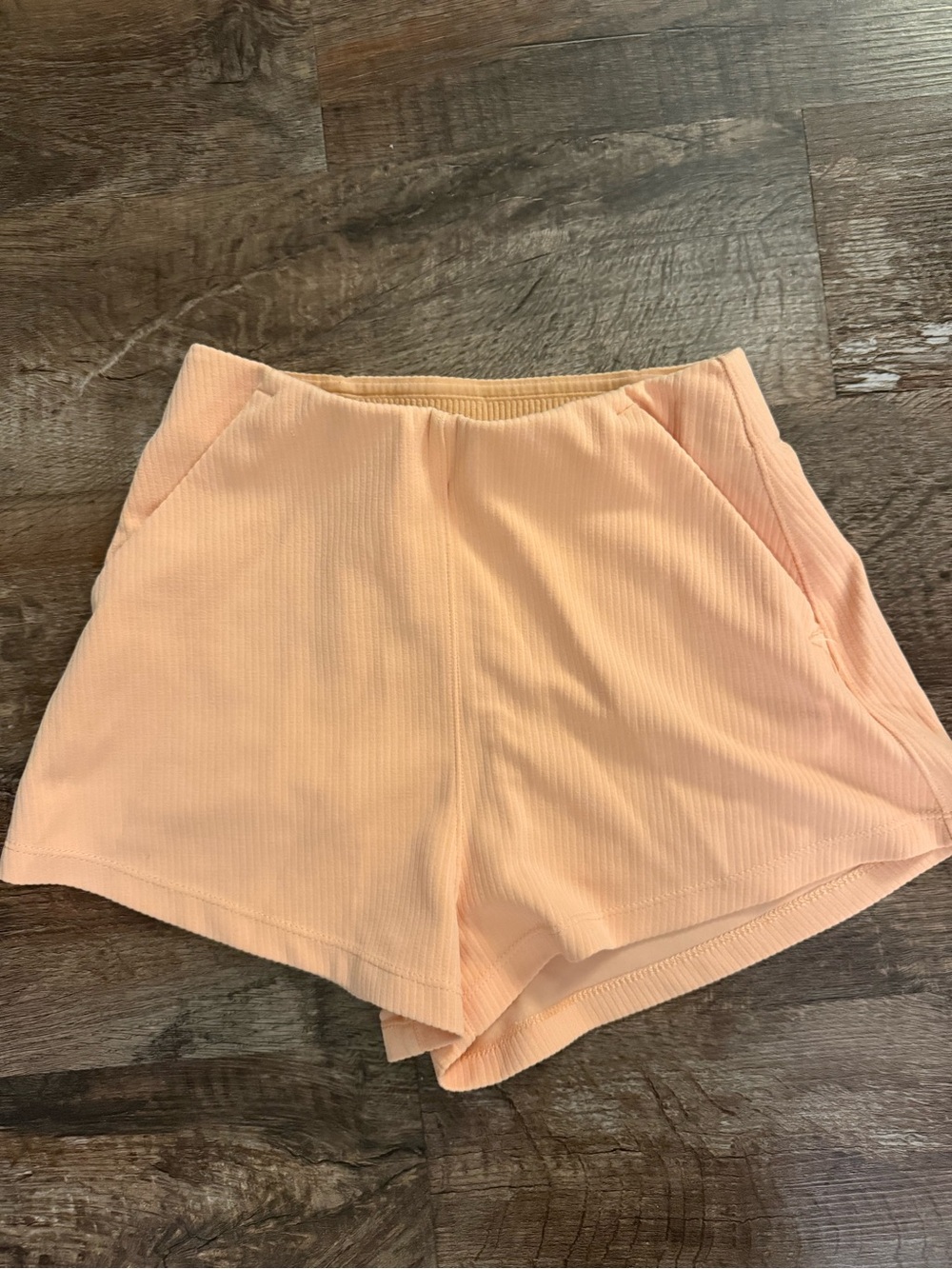 lululemon athletica Peach Ribbed Athletic Shorts
